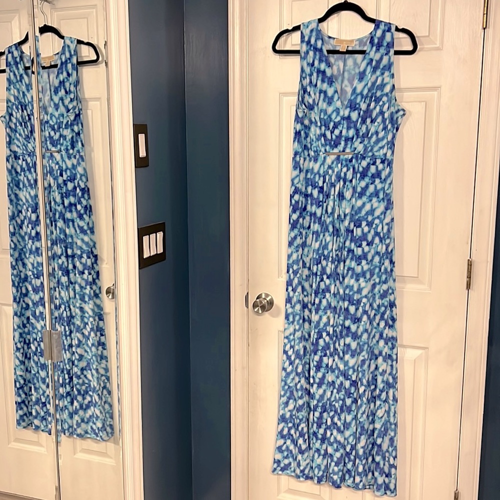 Michael Kors Tye dye Blue & White Maxi- Size M- Like New